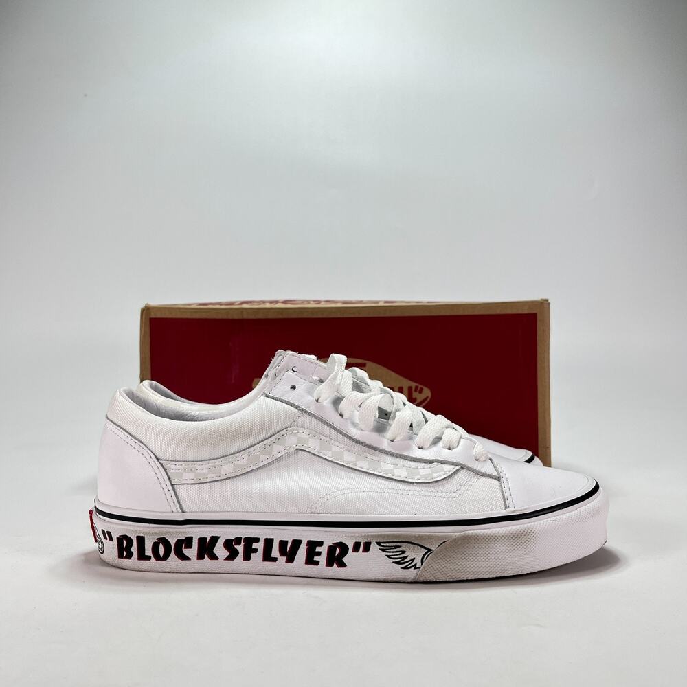 Vans Style 36 SE Bikes Blocks Flyer White Skate Shoes VN0A54F64YS Men's Size 7